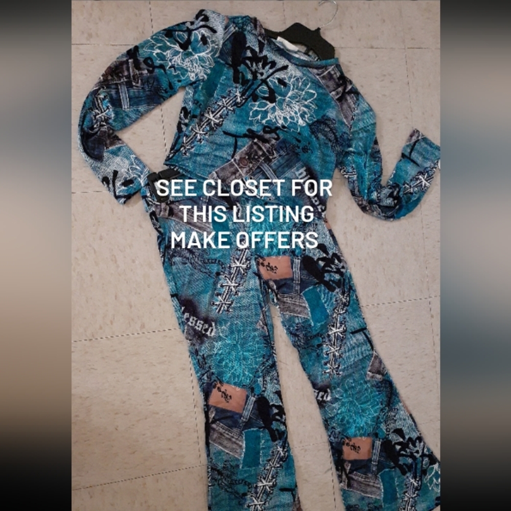 2 PC Crop Top & Pant NWT